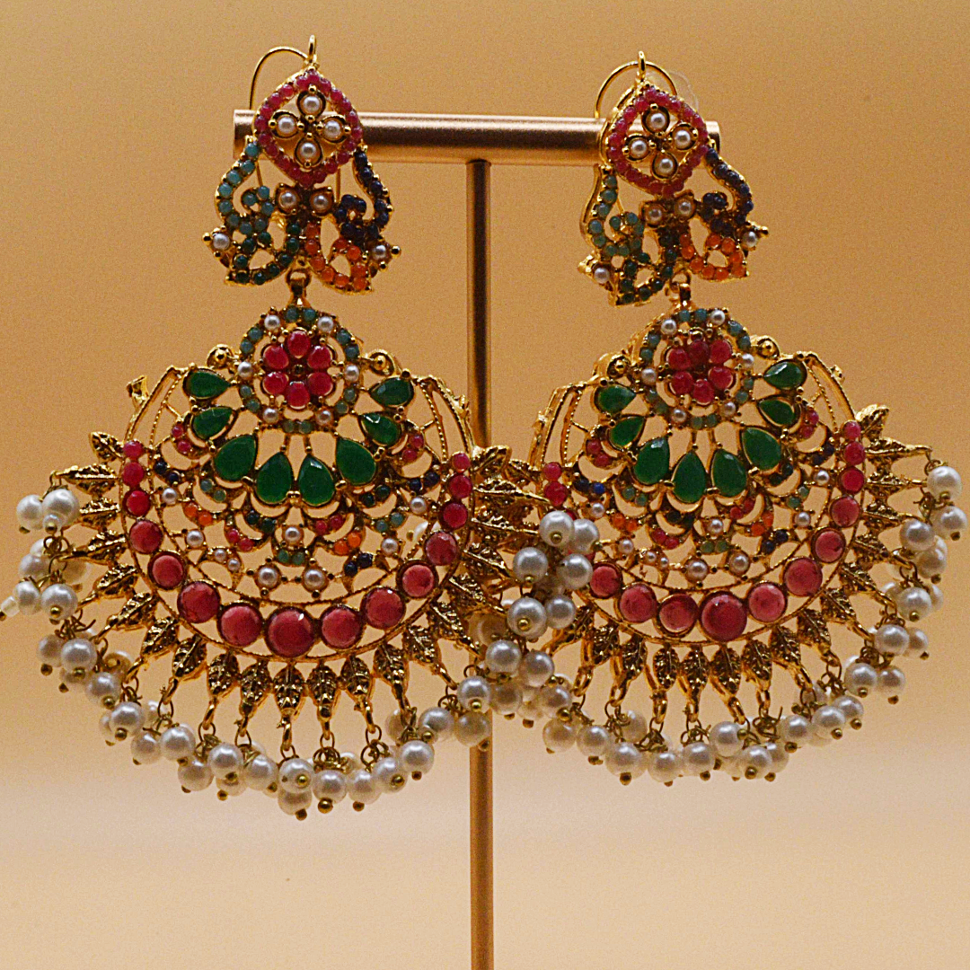 Mahrook Earrings and Teeka Set