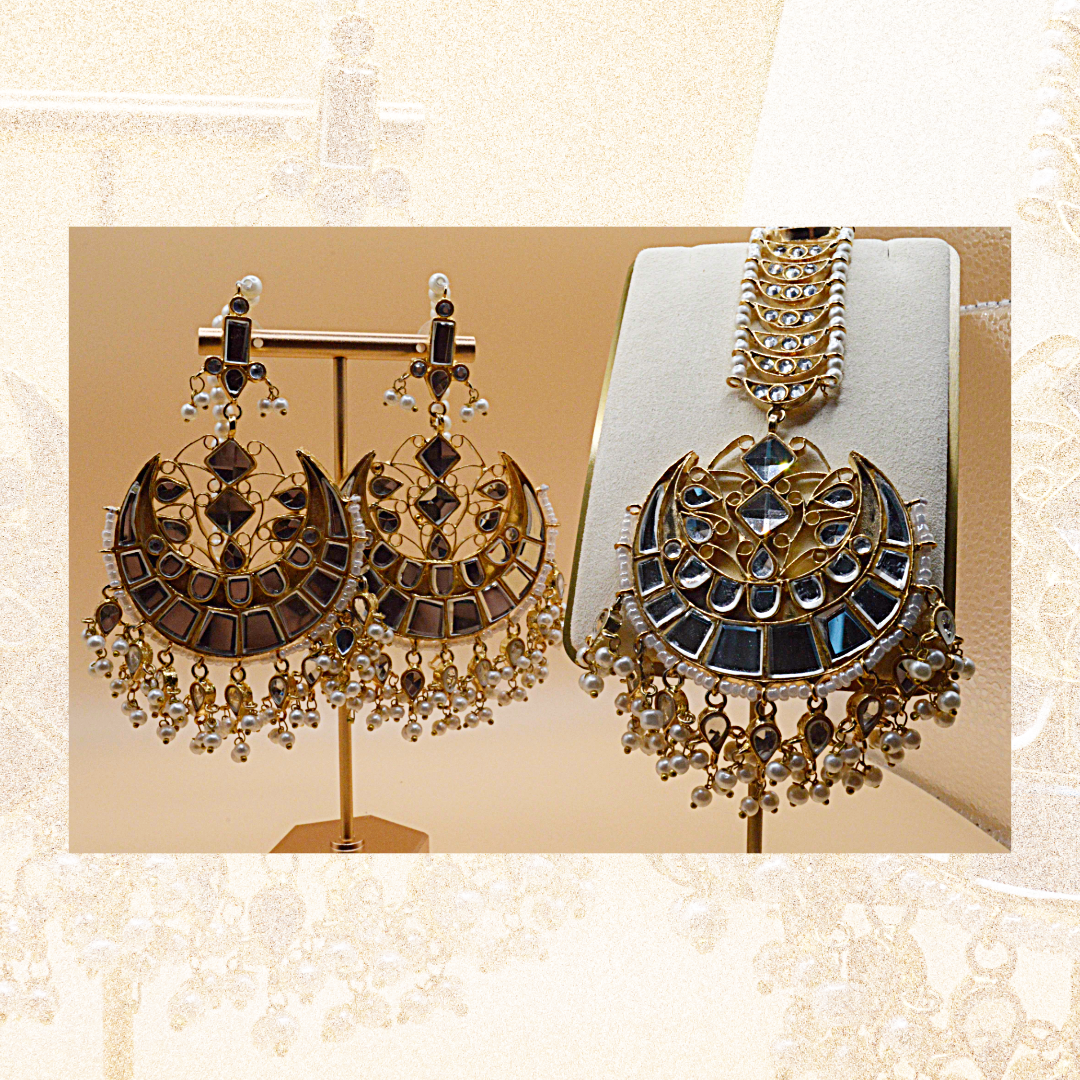 Hania Traditional Earrings & Teeka Set